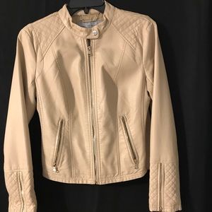 Faux Leather Jacket Size Petite M